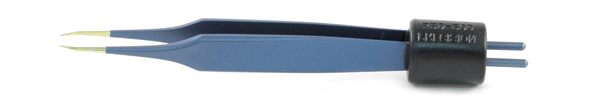 Blue Titanium Jewelers Bipolar Forceps Curved