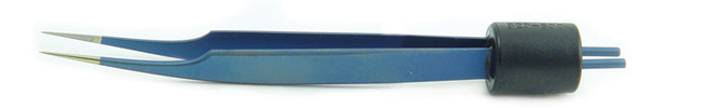 Blue Titanium Jewelers Angled Bipolar Forceps